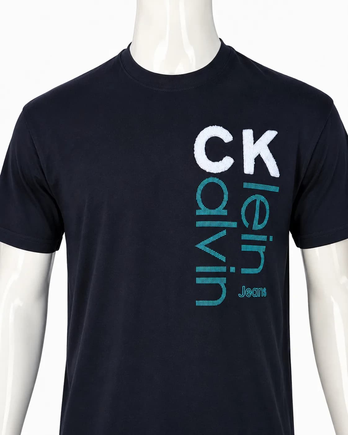 Men's Premium Quality Tee CK with Branded Logo | Navy — view 3