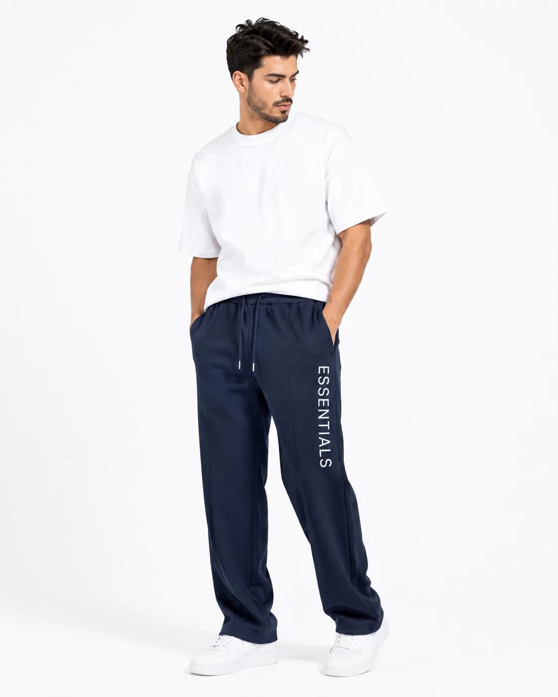 Men's Premium Quality Trouser with Branded Logo | Navy — view 2
